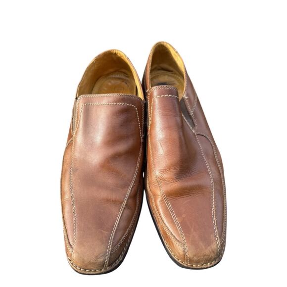 Sandro Moscoloni Easy Leather Venetian Loafer Shoes Men's Brown Size US 13 - Picture 2 of 16